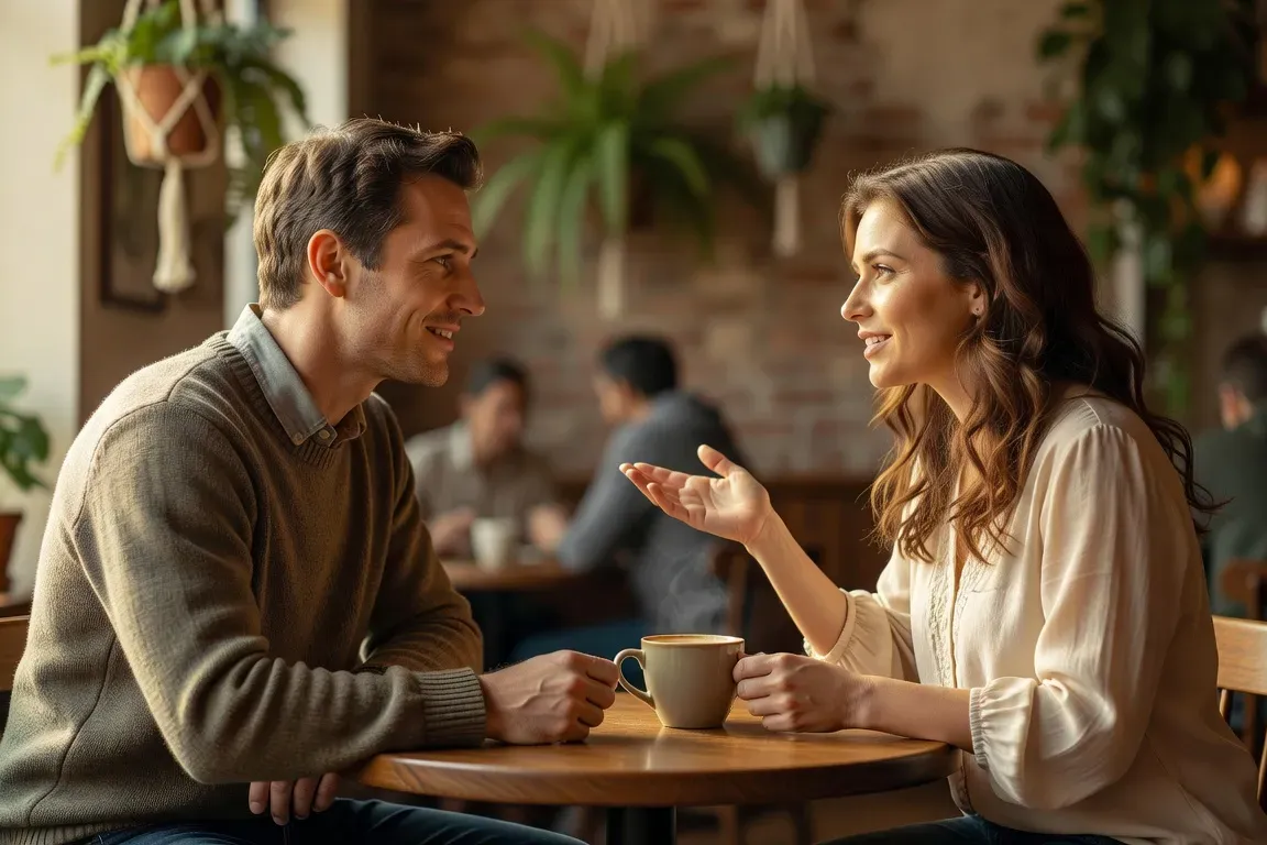 Homme écoutant vraiment une femme pendant une conversation