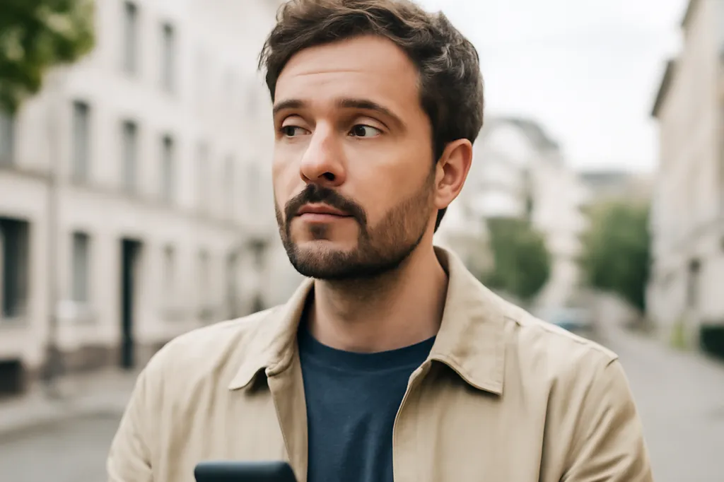 Homme regardant son telephone en attendant une reponse
