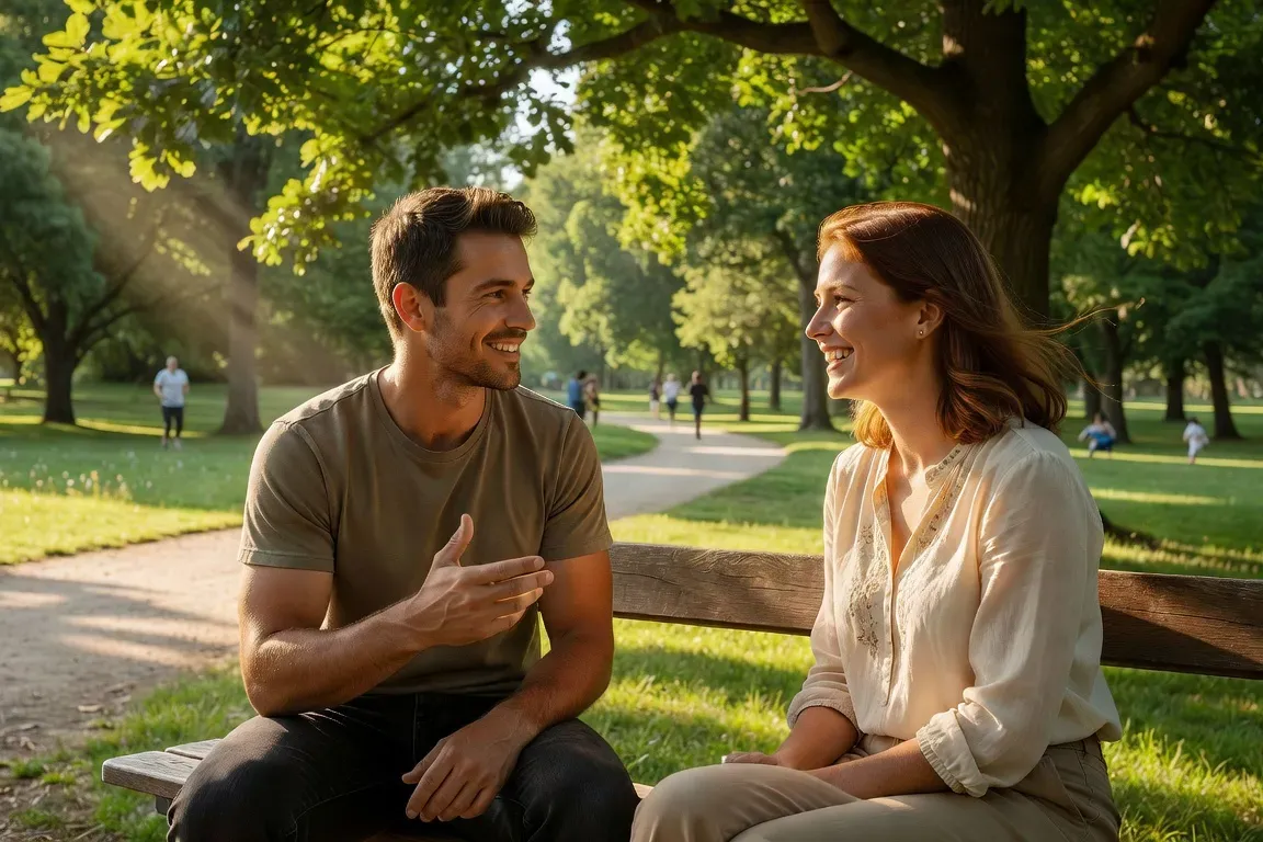 Homme confiant qui engage naturellement la conversation avec une femme en 2026